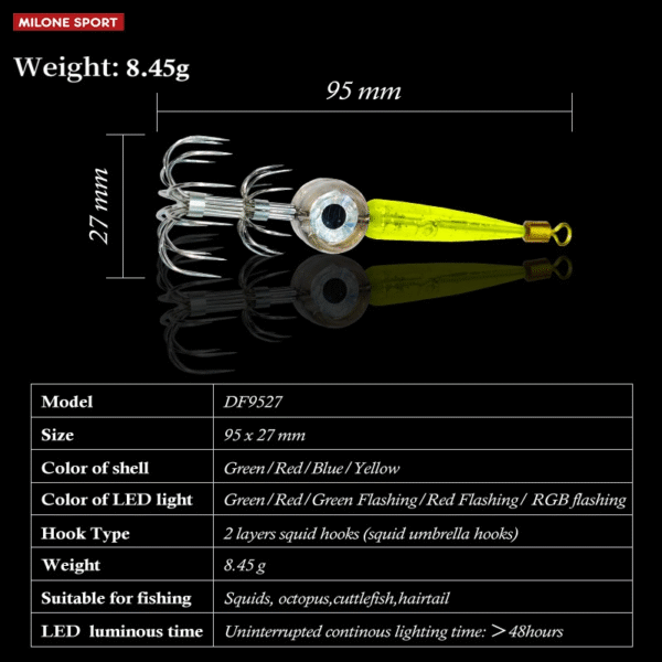 LED Luminous Squid Hook