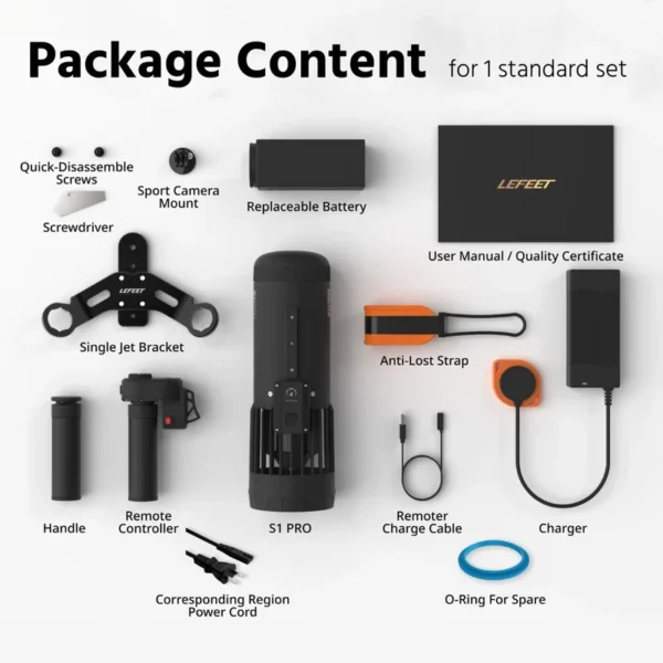 lefeet s1 pro 3 Lefeet S1 Pro – Scooter Subacqueo Modulare Potente